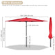 TheLAShop 13 Foot 8-Rib Patio Furniture Table Market Umbrella Color Optional