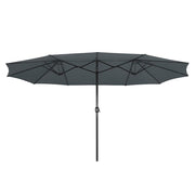 TheLAShop 15'x9' Rectangular Patio Umbrella Color Options, Gray Image