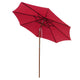 TheLAShop 9 Ft 8-Rib Wooden Patio Umbrella Tilt Color Options