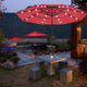 TheLAShop 9 ft 3-Tiered Tilting Patio Umbrella with Lights 8-Rib Image