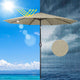 TheLAShop 10 ft 8-Rib Patio Umbrella Tilt & Crank 220g Yarn-dyed Canopy UV50+ Image
