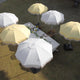 TheLAShop 6ft Swimming Pool Beach Umbrella with Fringe Anchor Image