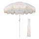 TheLAShop 6ft Swimming Pool Beach Umbrella with Fringe Anchor, Purple Stripe Image