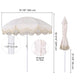 TheLAShop 6ft Swimming Pool Beach Umbrella with Fringe Anchor Image