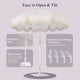 TheLAShop 6ft Swimming Pool Beach Umbrella with Fringe Anchor Image