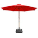 TheLAShop 13ft 8-Rib Wood Umbrella with Stand for Patio Outdoor, Red Image