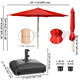 TheLAShop 13ft 8-Rib Wood Umbrella with Stand for Patio Outdoor Image