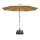 TheLAShop 13ft 8-Rib Wood Umbrella with Stand for Patio Outdoor, Tan Image