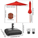 TheLAShop 9ft 8-Rib Wood Umbrella with Stand for Patio Outdoor Image