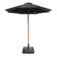 TheLAShop 9ft 8-Rib Wood Umbrella with Stand for Patio Outdoor, Black Image