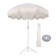 TheLAShop 6ft Fringe Beach Umbrella with Stand, Purple Stripe Image