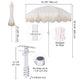 TheLAShop 6ft Outdoor Beach Umbrella Tilt with Fringe Sand Anchor Image