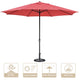 TheLAShop 13ft Extra Large Patio Umbrella with Base for Market Garden Image