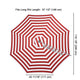 TheLAShop 10ft 8-Rib Patio Market Umbrella Replacement Canopy, Red White Image