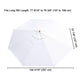 TheLAShop 13ft 8-Rib Patio Market Umbrella Replacement Canopy, White Image
