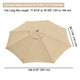 TheLAShop 13ft 8-Rib Patio Market Umbrella Replacement Canopy Image