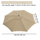 TheLAShop 13ft 8-Rib Patio Market Umbrella Replacement Canopy, Khaki Image
