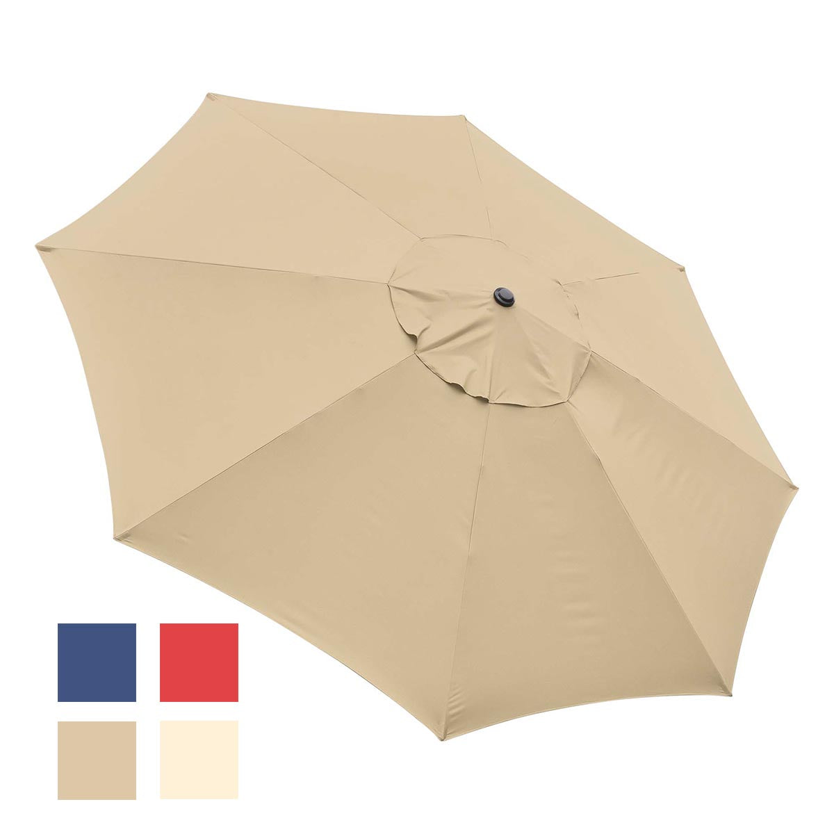 TheLAShop 13ft 8-Rib Patio Market Umbrella Replacement Canopy