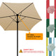 TheLAShop 9 ft 6-Rib Patio Umbrella Replacement Canopy Image