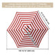 TheLAShop 9 ft 6-Rib Patio Umbrella Replacement Canopy, Red White Image