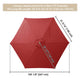 TheLAShop 9 ft 6-Rib Patio Umbrella Replacement Canopy, Red Image