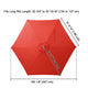 TheLAShop 9 ft 6-Rib Patio Umbrella Replacement Canopy, Red Image