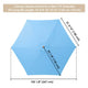 TheLAShop 9 ft 6-Rib Patio Umbrella Replacement Canopy, Blue Image