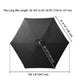 TheLAShop 9 ft 6-Rib Patio Umbrella Replacement Canopy, Black Image