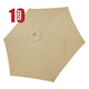 TheLAShop 9 ft 6-Rib Patio Umbrella Replacement Canopy, Khaki(10ct.) Image