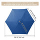 TheLAShop 9 ft 6-Rib Patio Umbrella Replacement Canopy, Navy Image