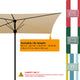TheLAShop 10'x6.5' 6-Rib Patio Rectangular Umbrella Replacement Canopy Image