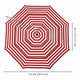 TheLAShop 10ft 3-Tiered 8-Rib Patio Market Umbrella Replacement Canopy, Red White Image
