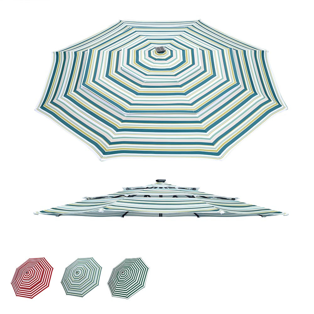 TheLAShop 10ft 3-Tiered 8-Rib Patio Market Umbrella Replacement Canopy TheLAShop 10ft 3-Tiered 8-Rib Patio Market Umbrella Replacement Canopy