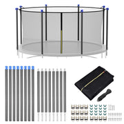 TheLAShop 15 foot Trampoline Net and Pole - 8-pole included Image