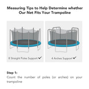 TheLAShop 15 foot Trampoline Net and Pole - 8-pole included Image