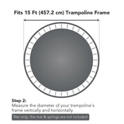 TheLAShop 15 foot Trampoline Net and Pole - 8-pole included Image