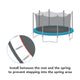 TheLAShop 15' Trampoline Enclosure Safety Net Replacement, 4 Arch/8 Poles