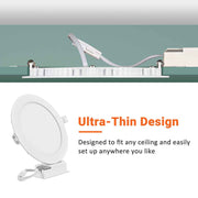 TheLAShop 12W 6ct/pk Recessed SMD LED Downlight Ceiling Light Image