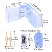TheLAShop 2-Wire Splice Connector Set(10) for Warn White Neon Rope Light 14x7mm Image