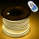 TheLAShop 120V IP65 Neon Rope Light RF Remote 2-Wire 2700K White, 150ft Image