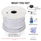 TheLAShop 120V IP65 Neon Rope Light RF Remote 2-Wire 2700K White Image