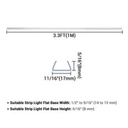 TheLAShop 328ft Dual-Axis Bendable SS Mounting Channel for 8x11mm RGBW Neon Image