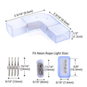 TheLAShop 4-Wire Splice Connector Set(10) for RGBW Neon Rope Light 18x8mm Image