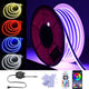 TheLAShop 120V IP65 Neon Rope Light App & RF Remote Color Changing 4-Wire RGBW Image
