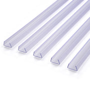TheLAShop 3ft Clear Plastic U-Channels (11/16") Mounting 5ct/pk 18x8mm Image