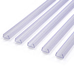 TheLAShop 3ft Clear Plastic U-Channels (11/16") Mounting 5ct/pk 18x8mm Image