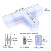 TheLAShop 4-Wire Splice Connector Set(10) for Neon Rope Light 18x8mm Image