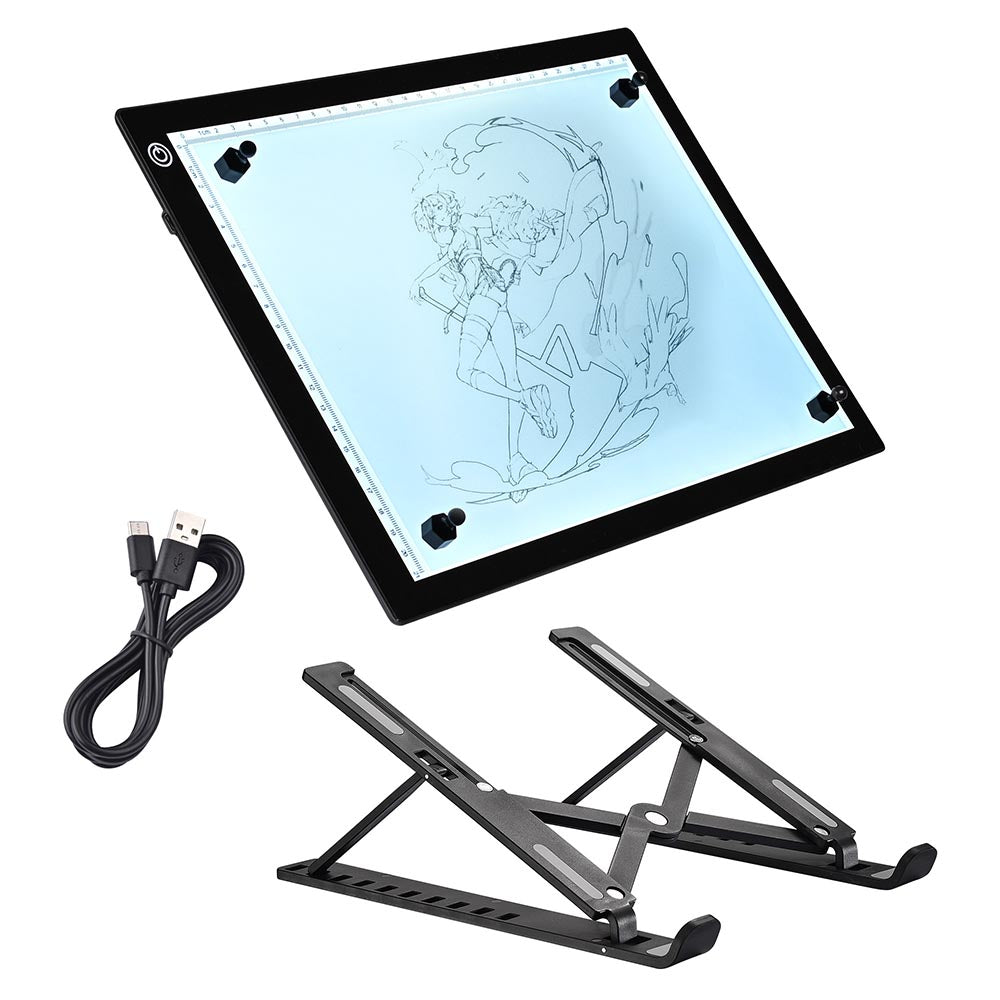 A3 Tracing Light Box, 6 Levels Dimming Tracing Pad with Magnetic Clip USB  Power LED Tracing Light Pad for Drawing, Sketching, Animation, Stenciling