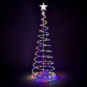 TheLAShop 5ft LED Lighted Spiral Christmas Tree Battery Operated, RGBY, 1ct/pk Image