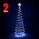 TheLAShop 5ft LED Lighted Spiral Christmas Tree Battery Operated, Cool White, 2ct/pk Image